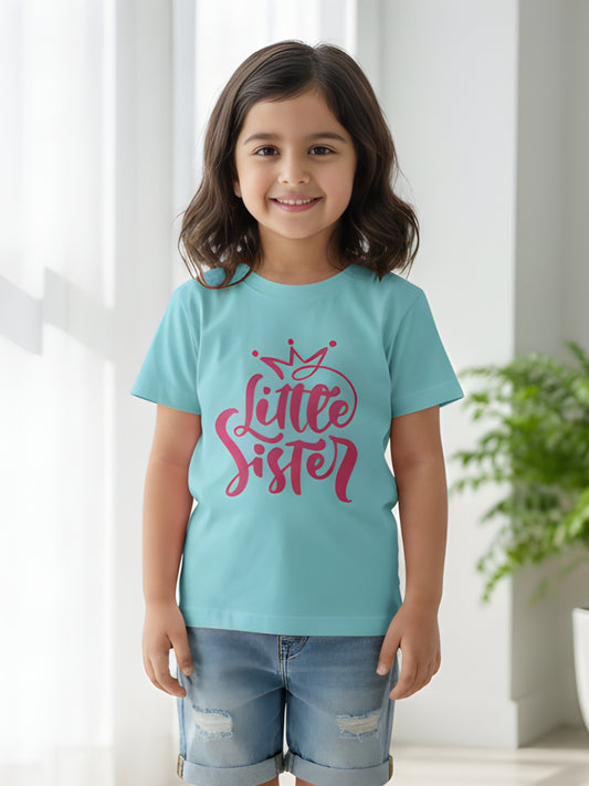 Little Sister Crown Kids Cotton T-Shirt
