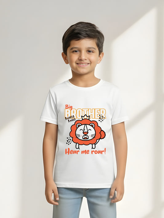 Big Brother Kids Cotton T-Shirt: Lion Design
