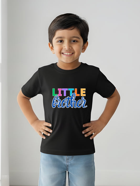Little Brother Cotton T-Shirt for Kids Boys