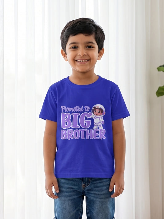 Promoted to Big Brother Astronaut Cotton T-Shirt for Kids