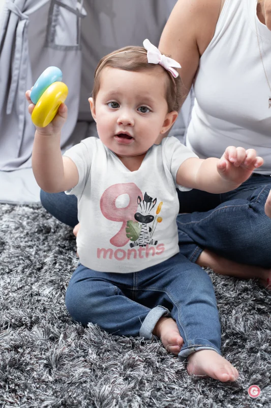 9-Month Zebra Graphic Cotton Baby Onesie