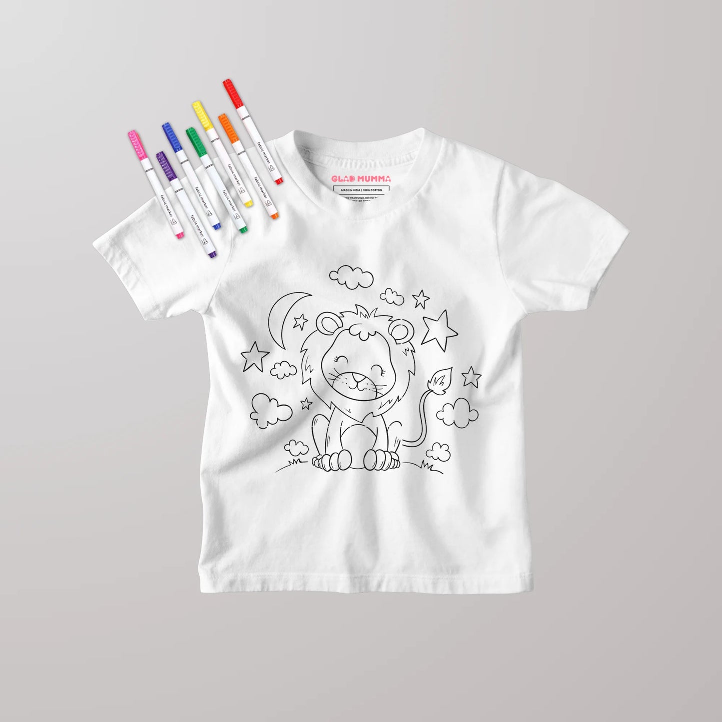 Lion Colouring Kids T-Shirt - Tshirt