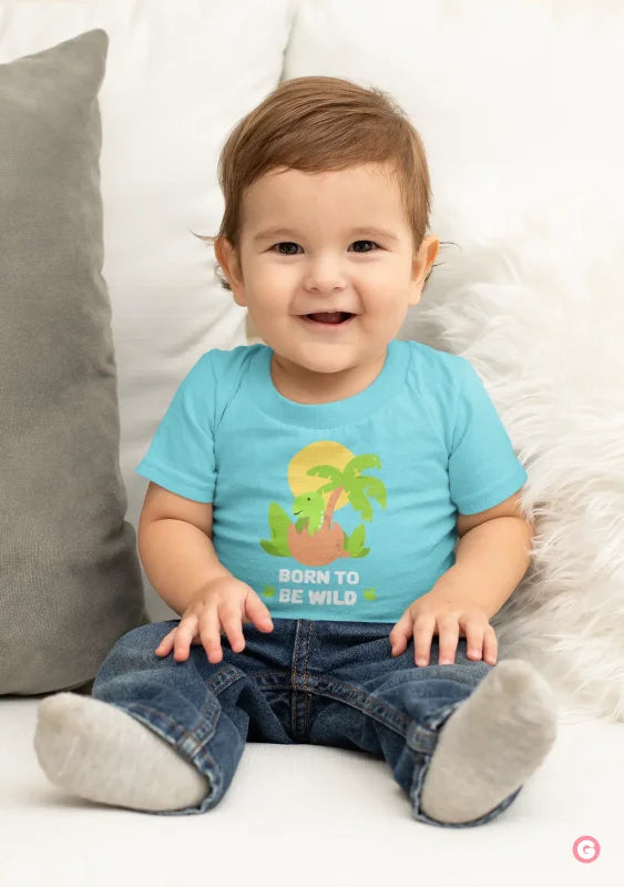 Born To Be Wild Cotton T-Shirt for Kids - Tshirt