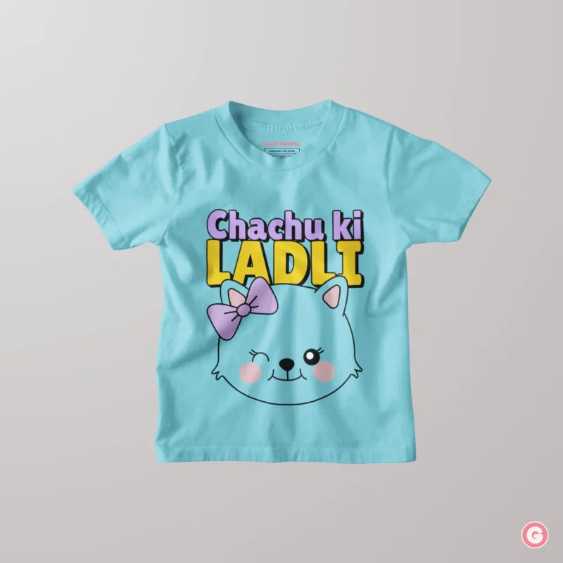 Chachu Ki Ladli Girls Cotton T-Shirt - Kids Tshirt