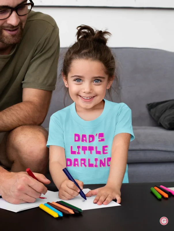 Dad’s Little Darling Kids Cotton T-shirt - Tshirt