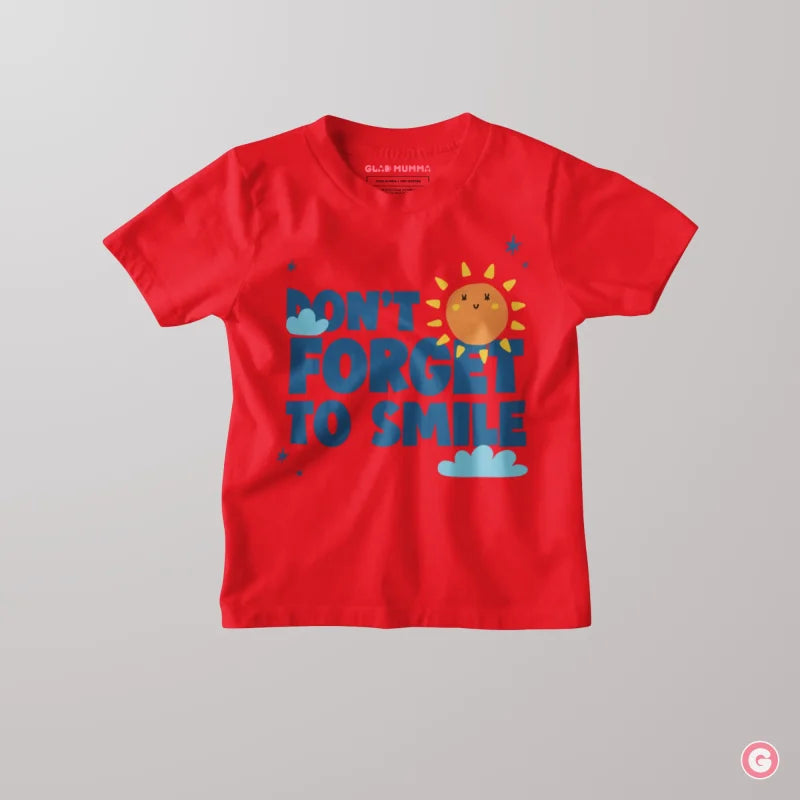 Don’t Forget To Smile Kids Cotton T-Shirt - Tshirt