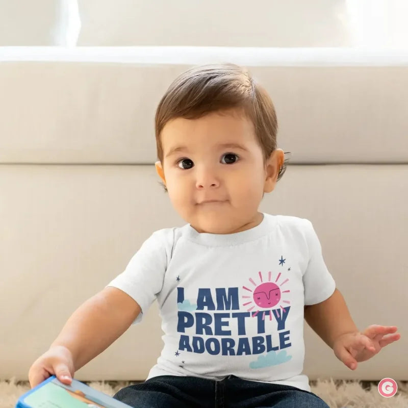 ’I Am Pretty Adorable’ Kids Cotton T-Shirt - Tshirt