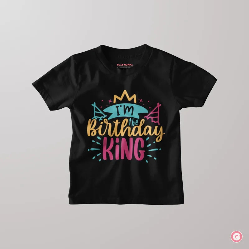 I’m the birthday King Kids Cotton T-shirt - Tshirt