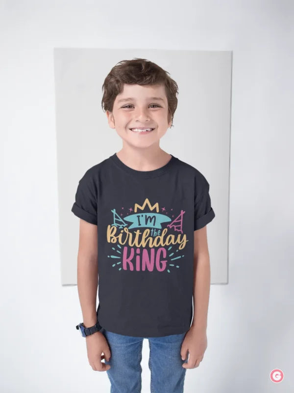 I’m the birthday King Kids Cotton T-shirt - Tshirt