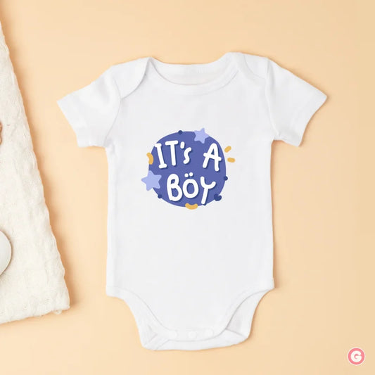 ’It’s a Boy’ Newborn Cotton Onesie - Baby