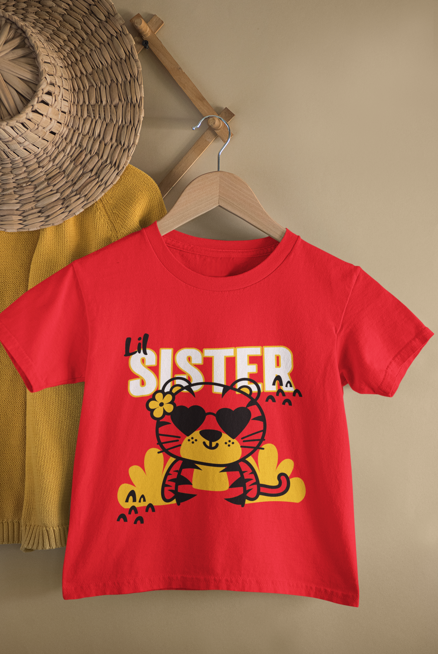 Little Sister T-Shirt for Girls | 100% Cotton Kids Tee
