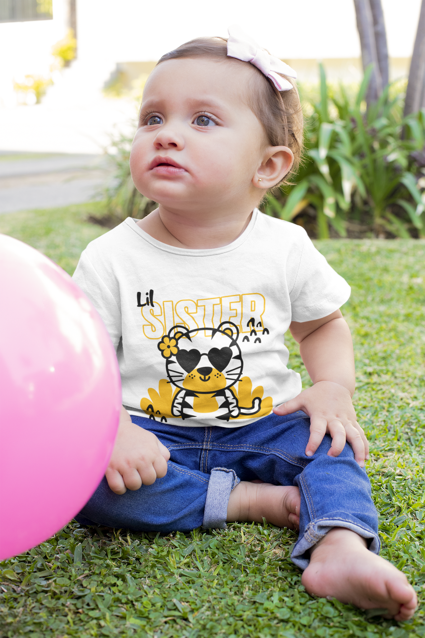 Little Sister T-Shirt for Girls | 100% Cotton Kids Tee