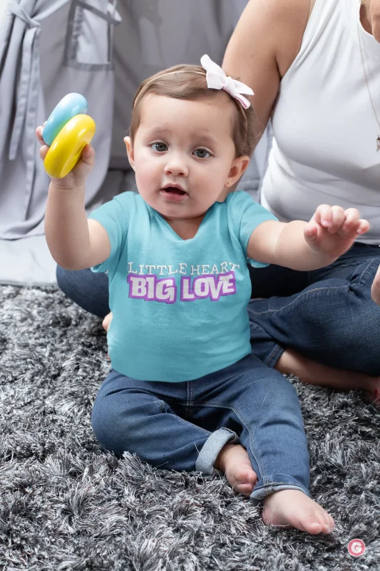 Little Heart Big Love Cotton T-Shirt for Kids - Tshirt