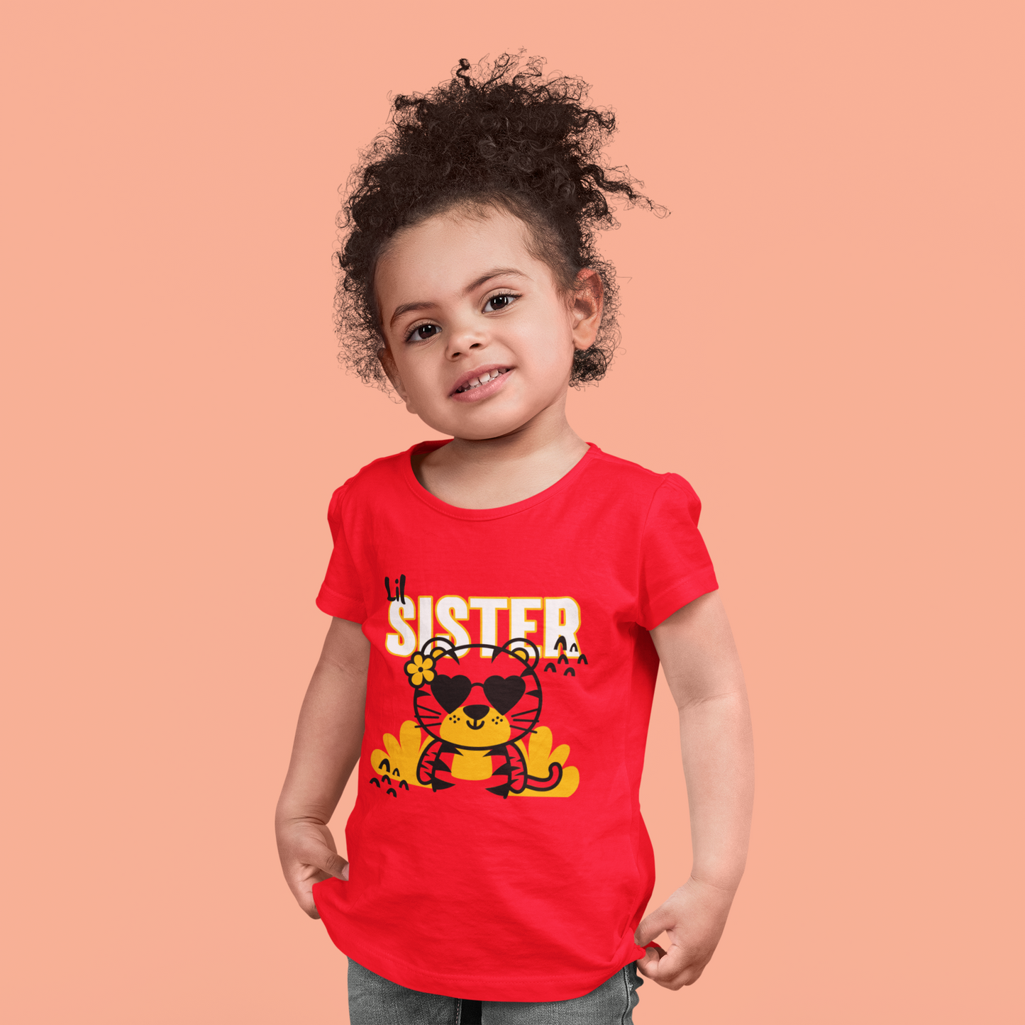 Little Sister T-Shirt for Girls | 100% Cotton Kids Tee