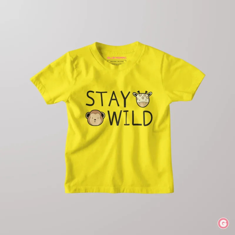 Stay Wild Kids Cotton T-Shirt - Tshirt
