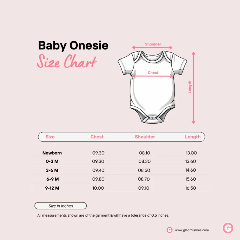 1 Month Cow Design Cotton Baby Onesie - 0-3 M