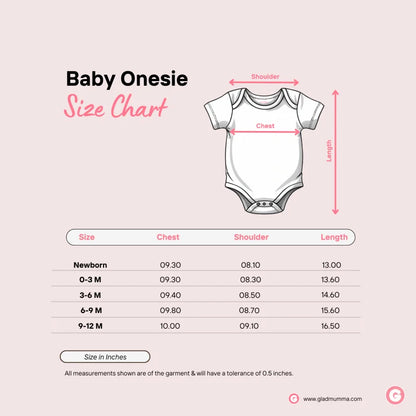 1 Month Cow Design Cotton Baby Onesie - 0-3 M
