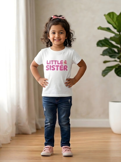 Little Sister Butterfly Kids Cotton T-shirt