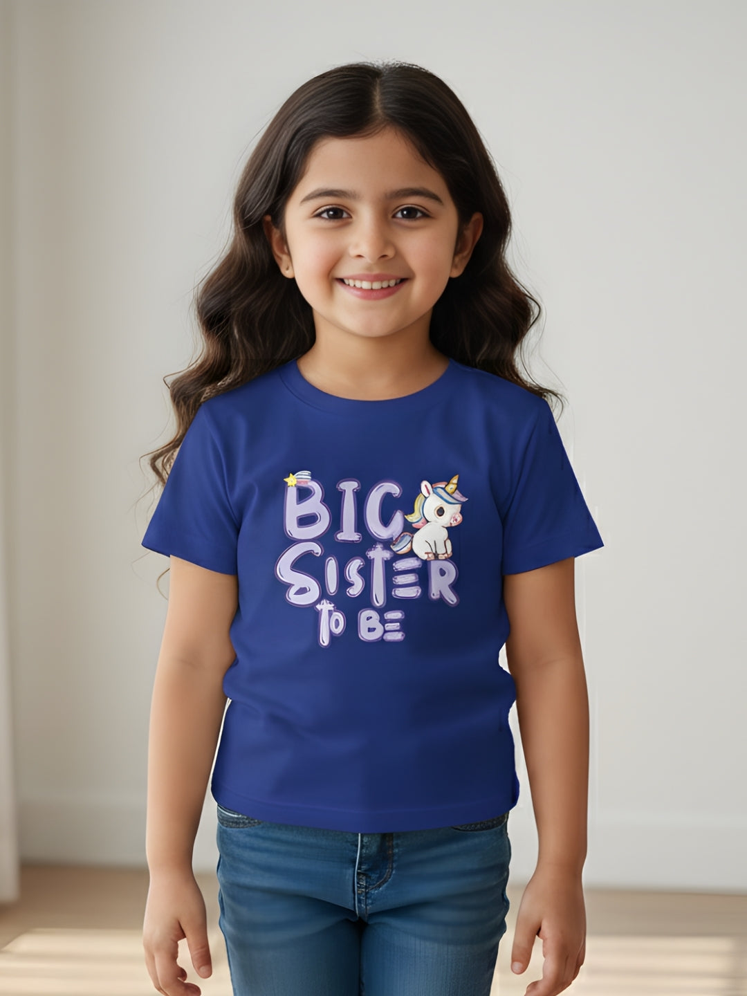 Big Sister To Be Unicorn Kids Cotton T-shirt 🦄