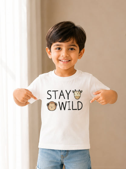 Stay Wild Kids Cotton T-Shirt