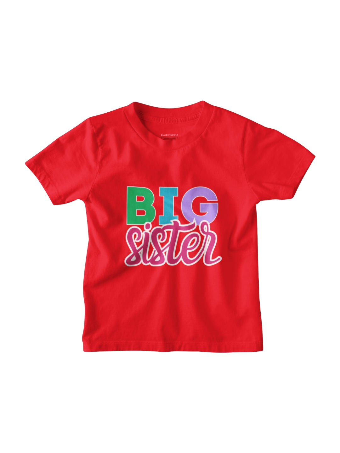 Big Sister Typography Cotton T-Shirt for Kids