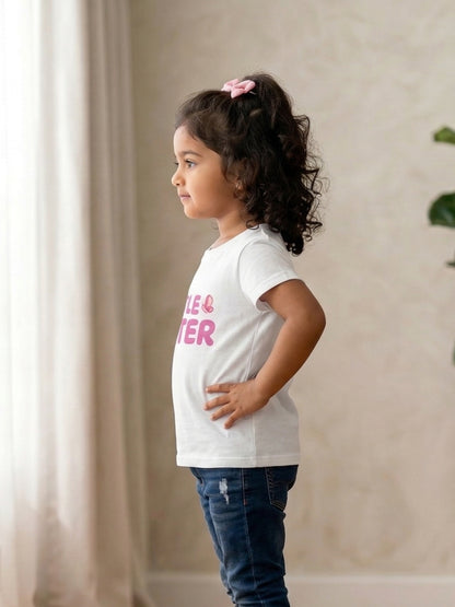 Little Sister Butterfly Kids Cotton T-shirt