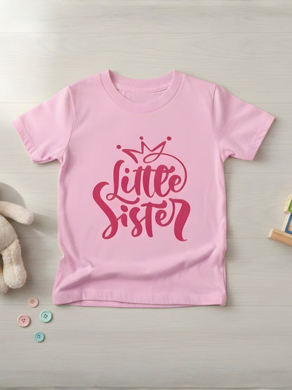 Little Sister Crown Kids Cotton T-Shirt