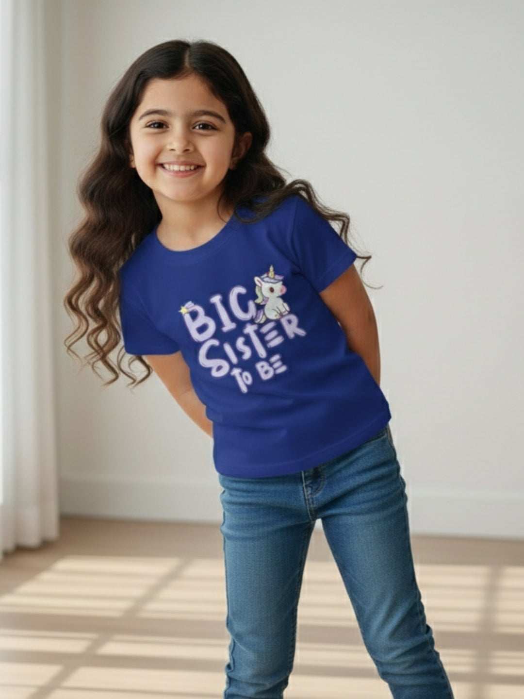 Big Sister To Be Unicorn Kids Cotton T-shirt 🦄