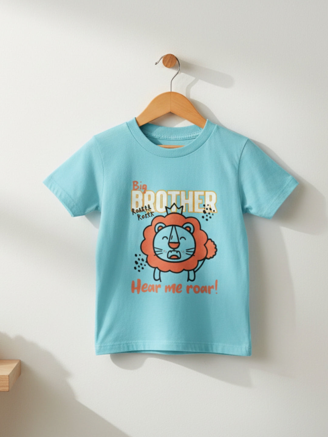 Big Brother Kids Cotton T-Shirt: Lion Design