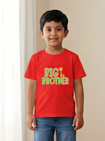 Big Brother Giraffe Kids Cotton T-shirt