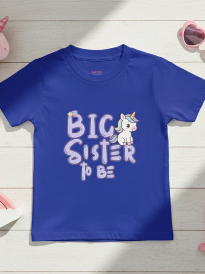 Big Sister To Be Unicorn Kids Cotton T-shirt 🦄