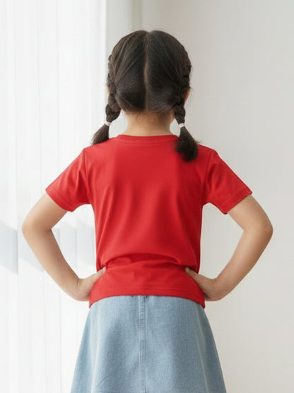 Big Sister Typography Cotton T-Shirt for Kids