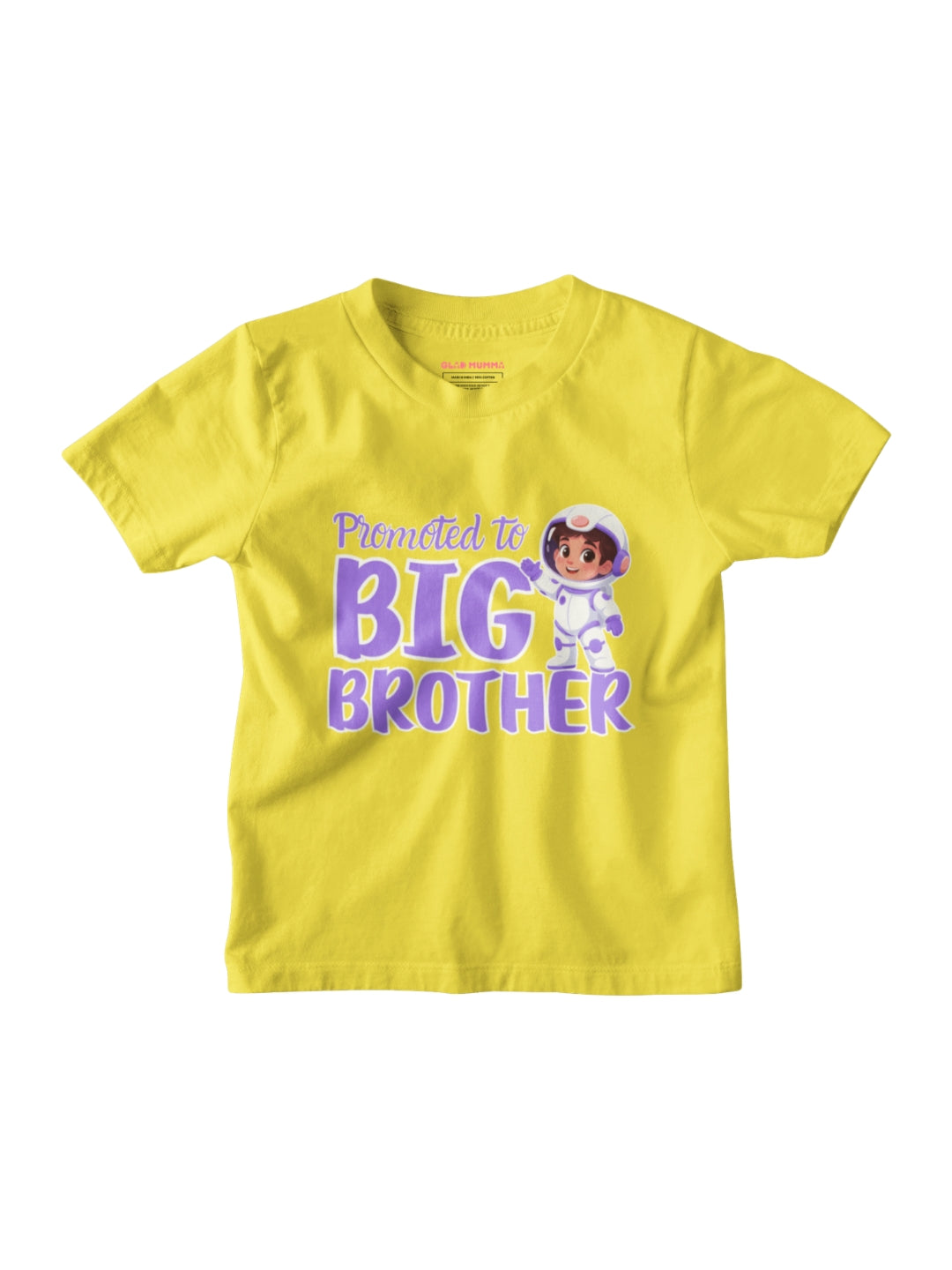 Promoted to Big Brother Astronaut Cotton T-Shirt for Kids