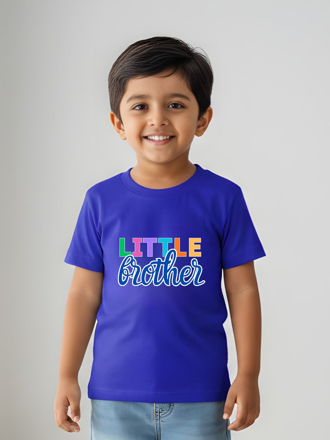 Little Brother Cotton T-Shirt for Kids Boys