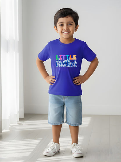 Little Brother Cotton T-Shirt for Kids Boys