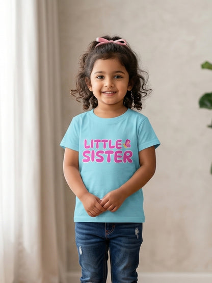 Little Sister Butterfly Kids Cotton T-shirt