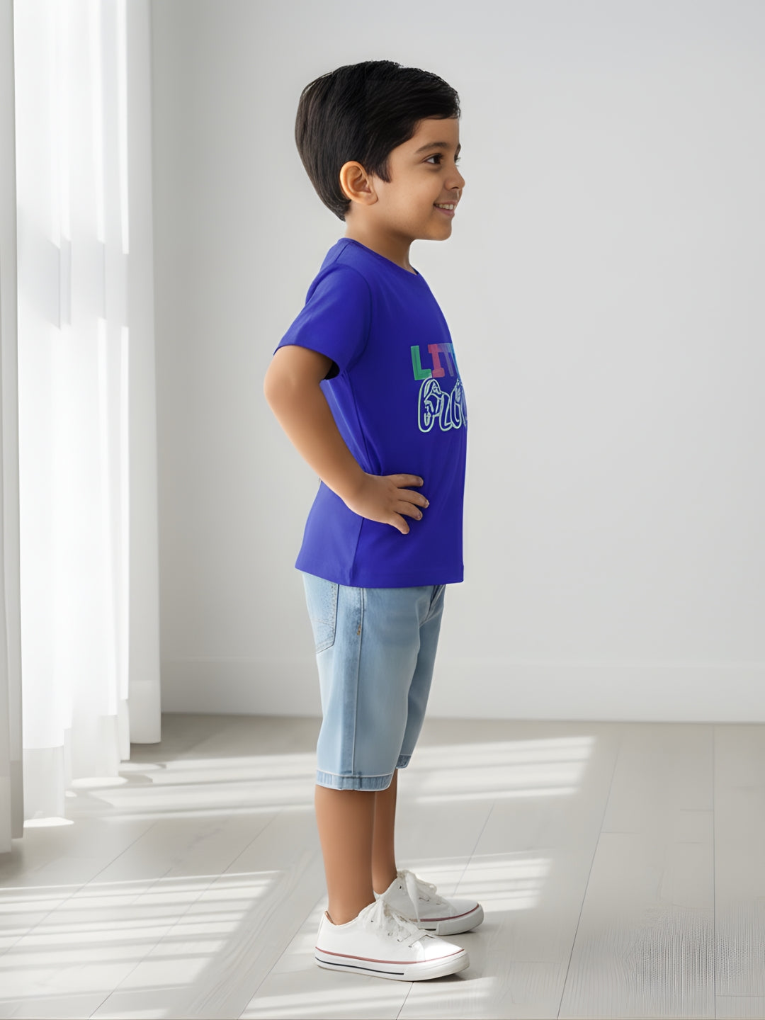 Little Brother Cotton T-Shirt for Kids Boys