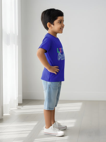 Little Brother Cotton T-Shirt for Kids Boys
