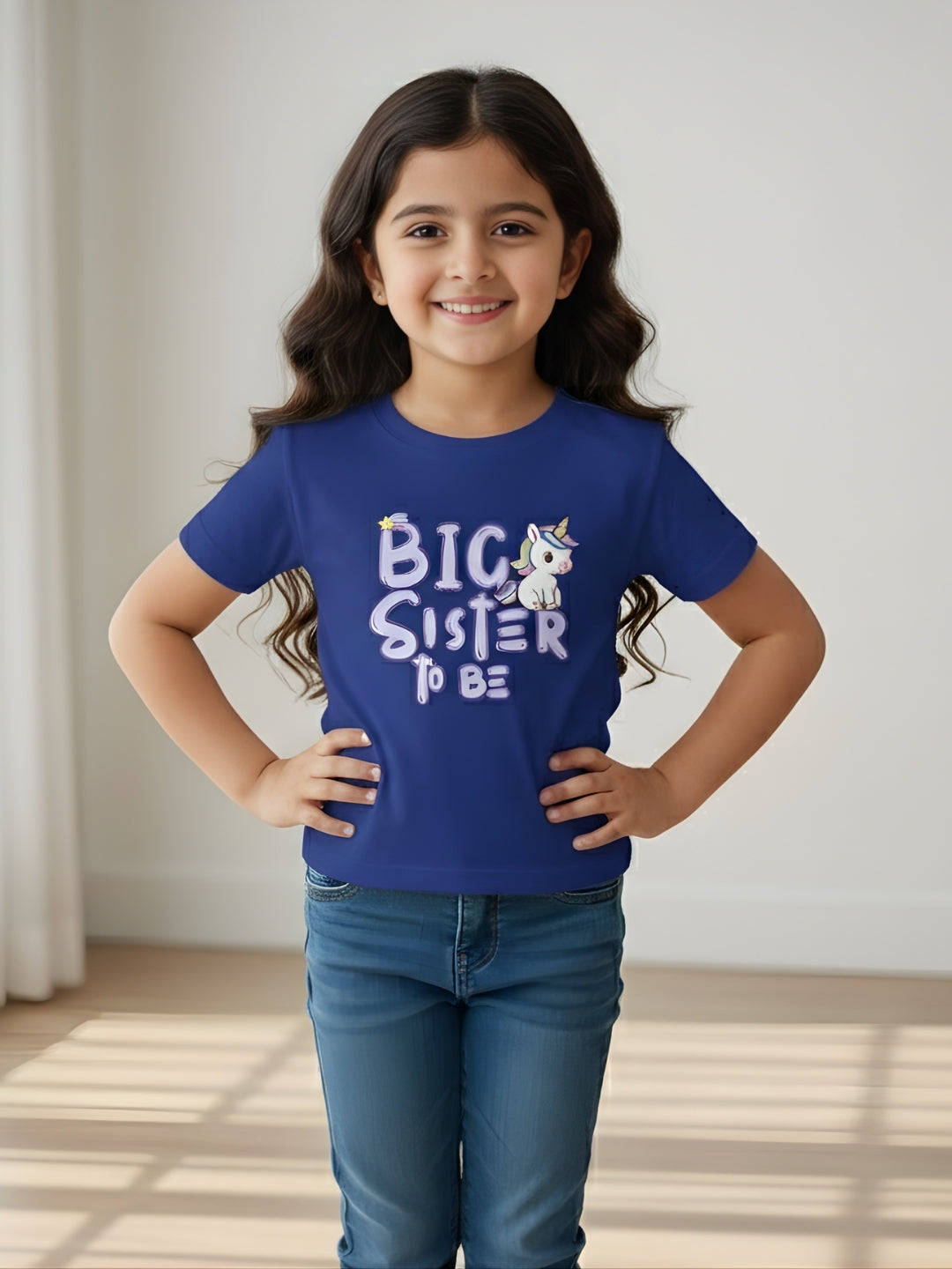 Big Sister To Be Unicorn Kids Cotton T-shirt 🦄