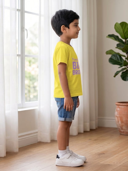 Promoted to Big Brother Astronaut Cotton T-Shirt for Kids