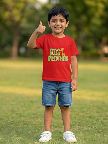 Big Brother Giraffe Kids Cotton T-shirt