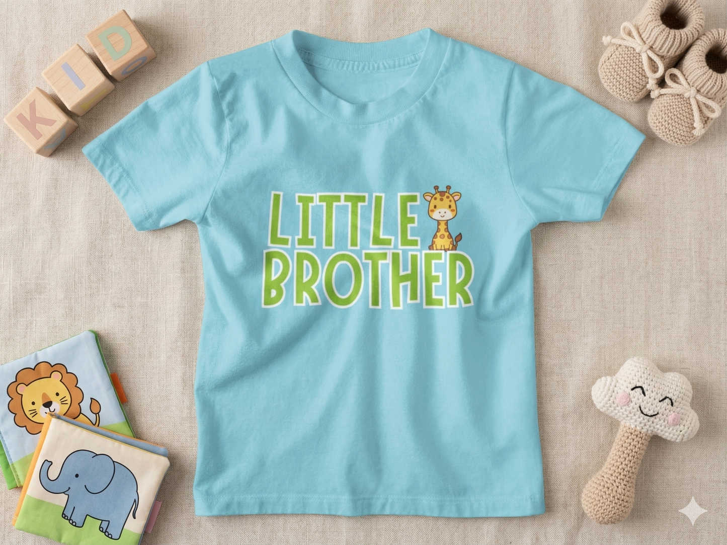 Little Brother Giraffe Kids Cotton T-shirt