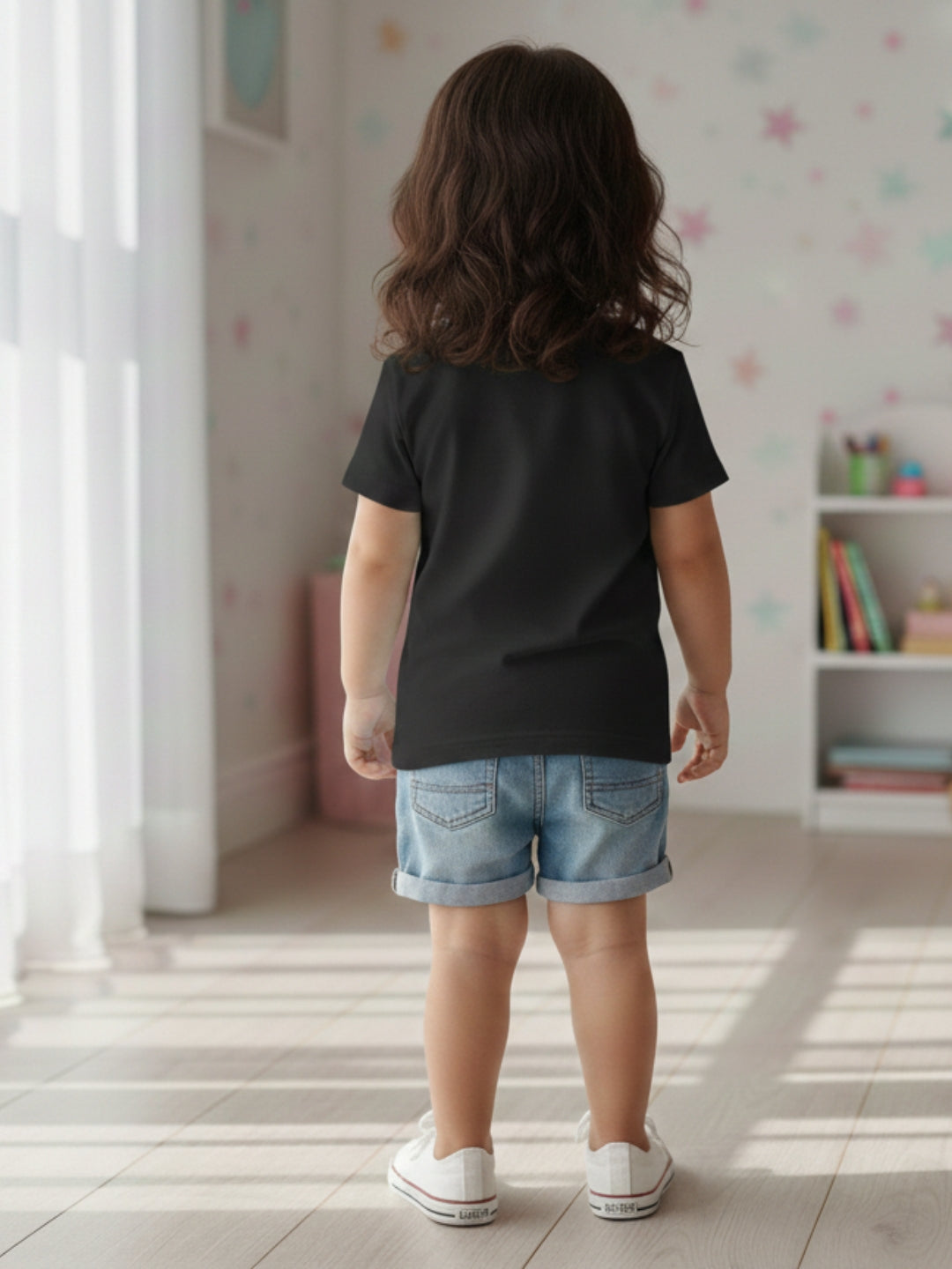 Little Sister Typography Cotton T-Shirt for Kids