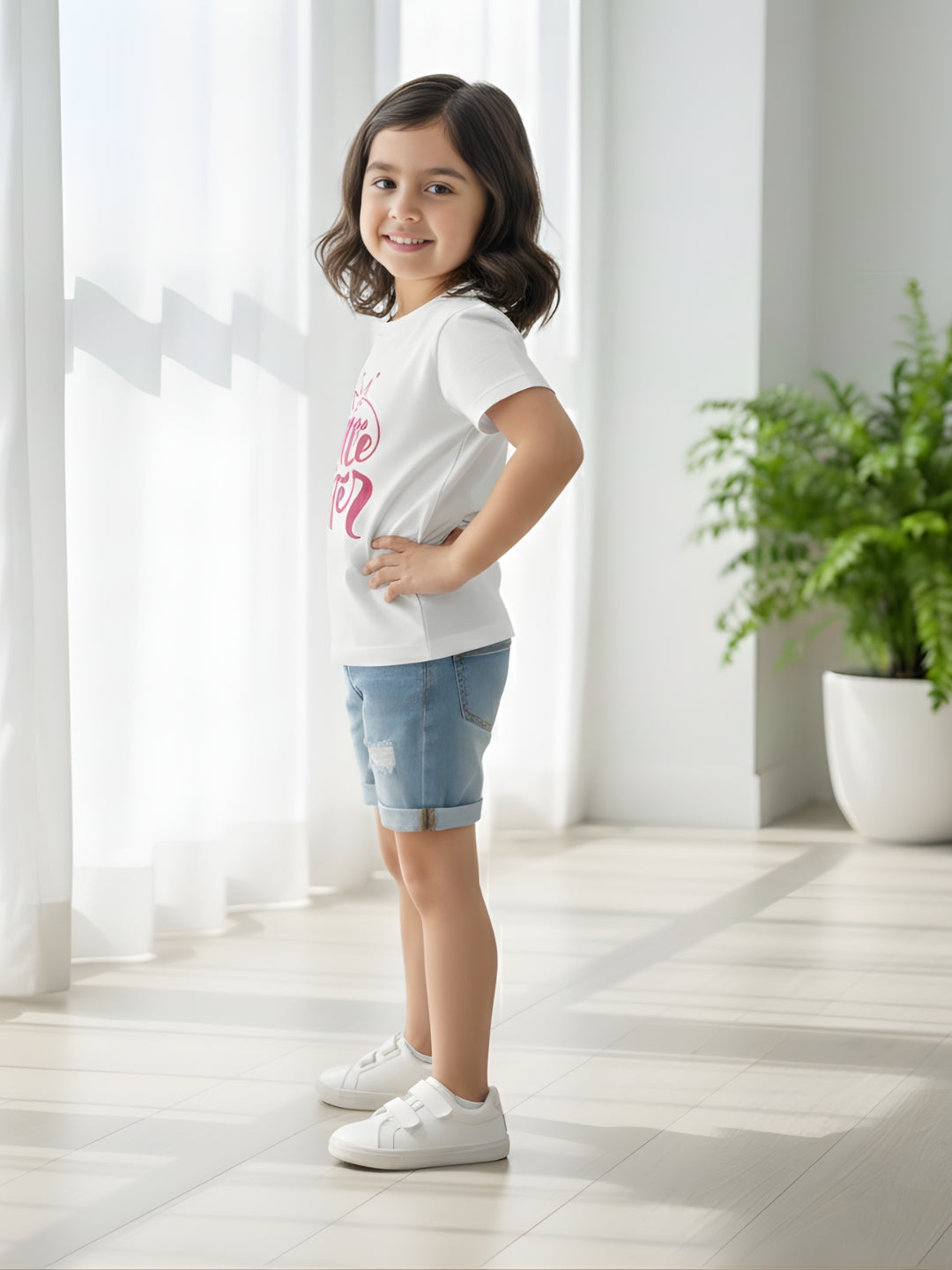 Little Sister Crown Kids Cotton T-Shirt