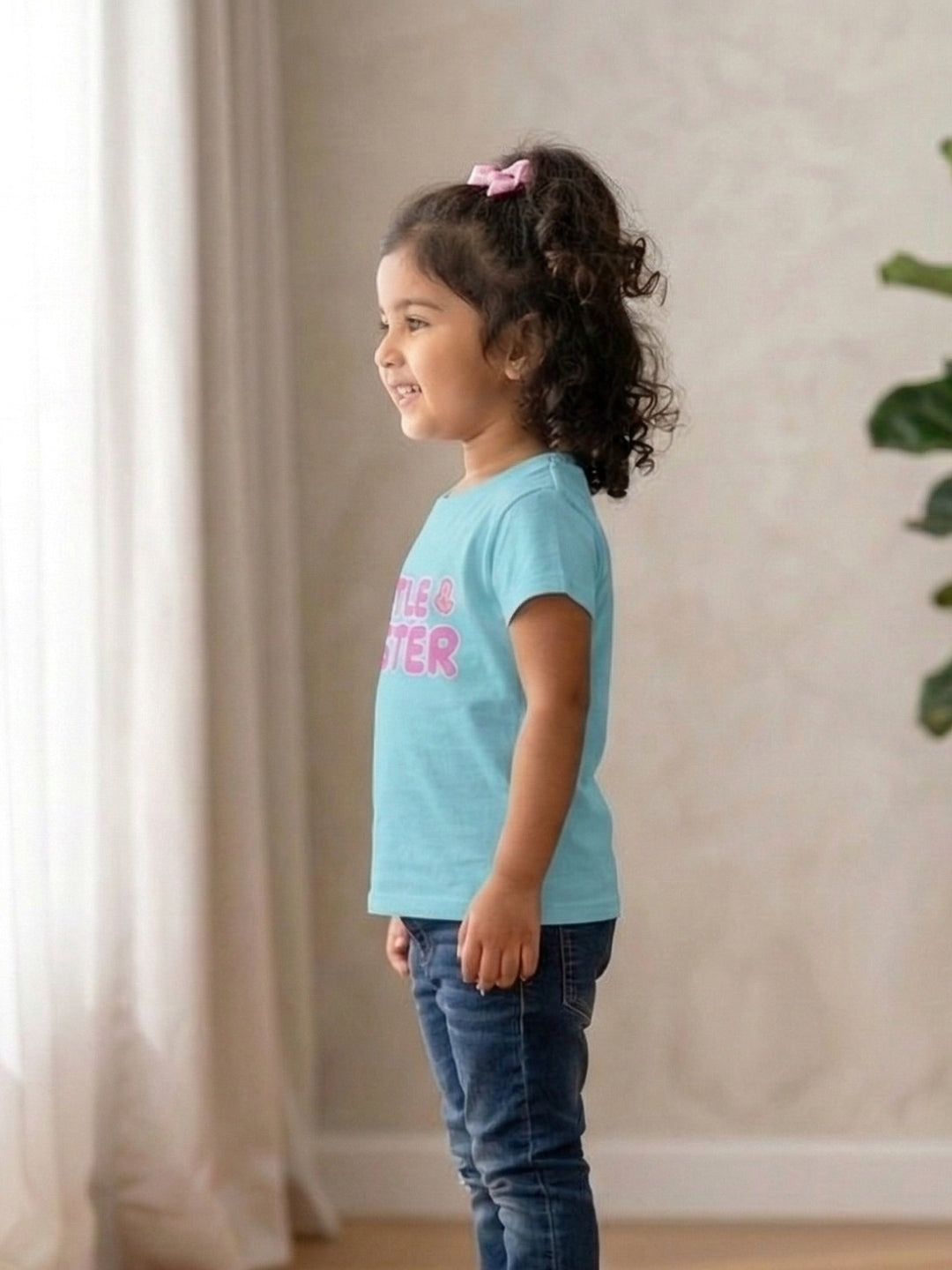 Little Sister Butterfly Kids Cotton T-shirt