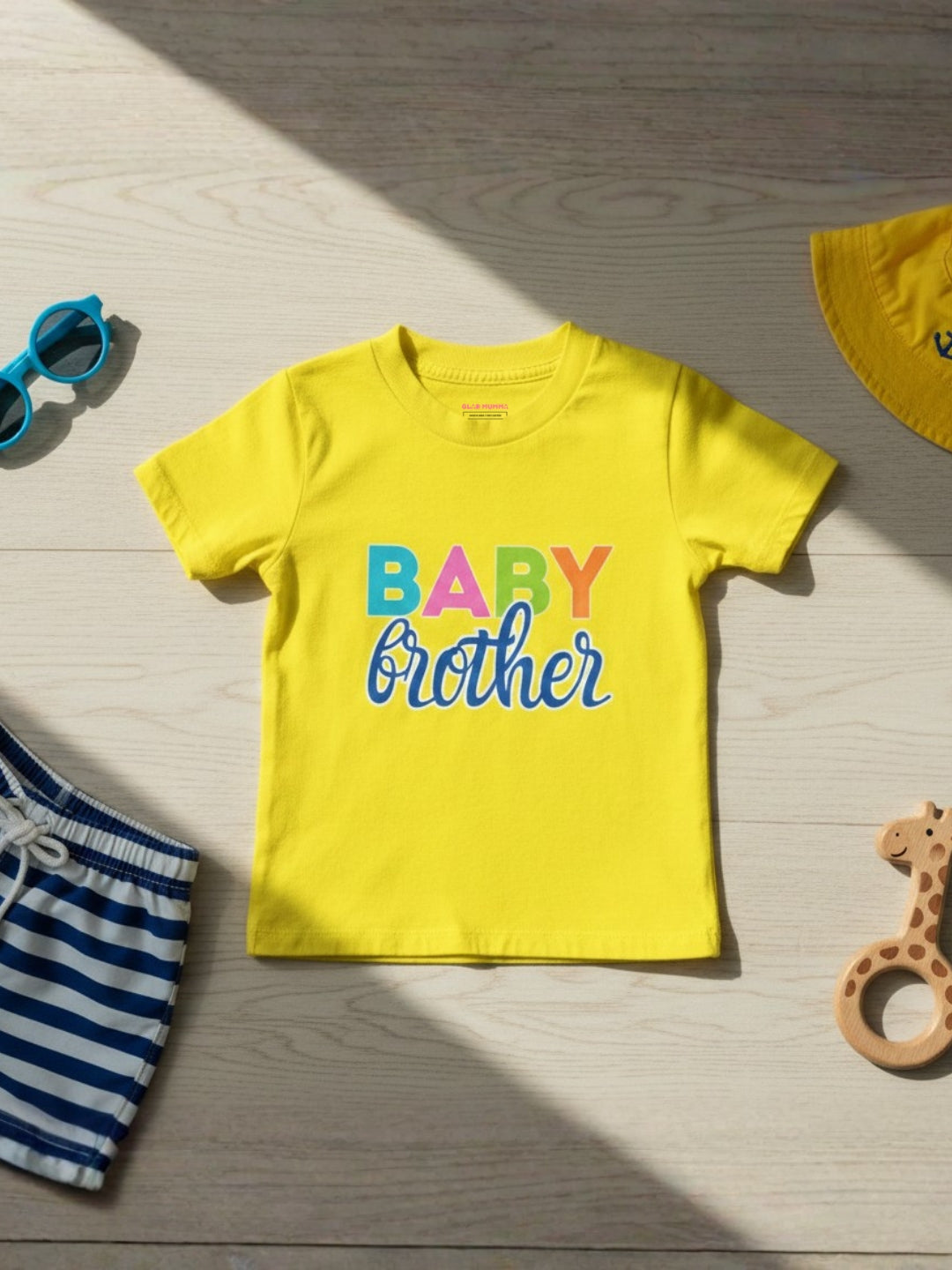 Baby Brother Typography Cotton T-Shirt for Kids