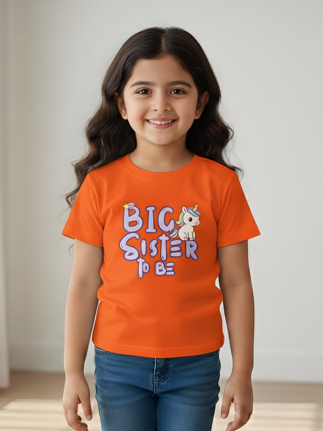 Big Sister To Be Unicorn Kids Cotton T-shirt 🦄