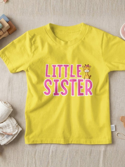 Little Sister Giraffe Print Kids T-shirt