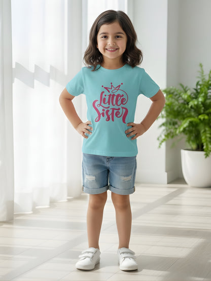 Little Sister Crown Kids Cotton T-Shirt