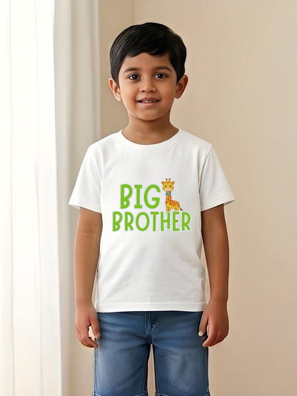 Big Brother Giraffe Kids Cotton T-shirt